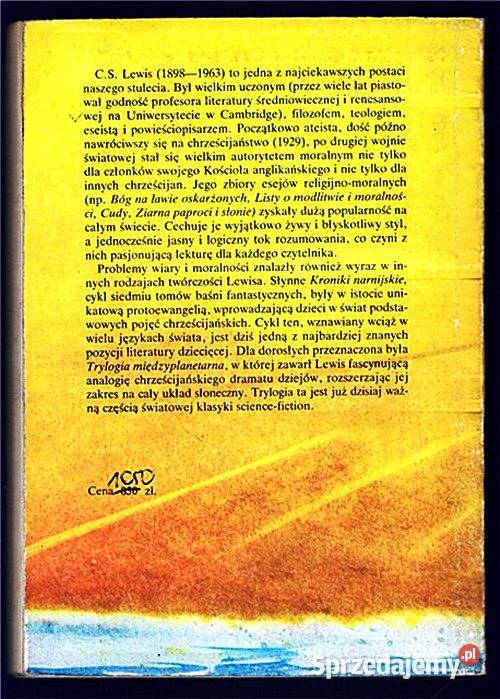 Z MILCZĄCEJ PLANETY Clive Staples Lewis wyd śląskie Chorzów