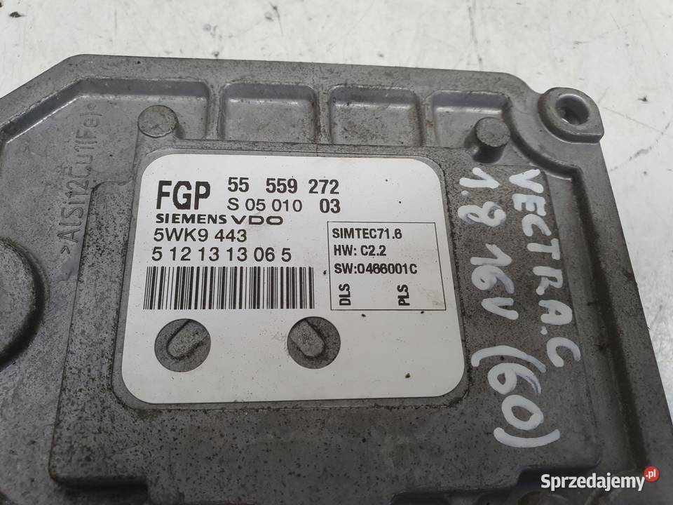 Opel Vectra C 18 16V STEROWNIK SILNIKA komputer lubelskie Rudka