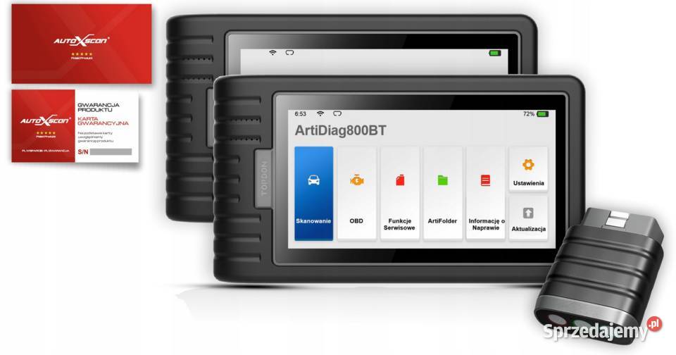 TOPDON ArtiDiag 800BT Tester diagnostyczny 6 Interfejsy diagnostyczne Gorzów Wielkopolski