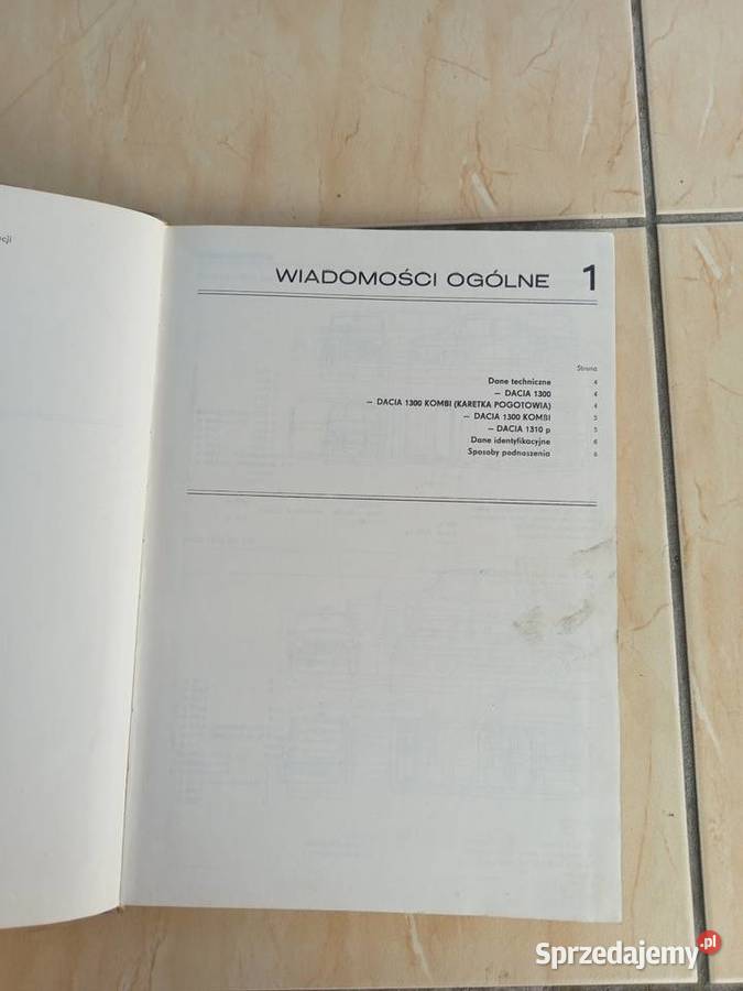 Książka napraw Dacia 13001310p łódzkie Zgierz