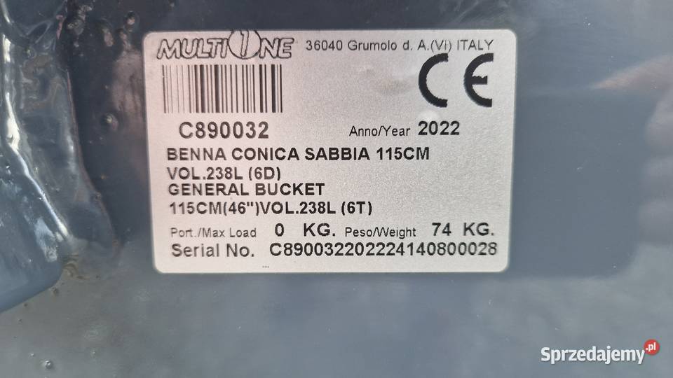 łyżka szufla 115 oryg MultiOne Avant Zakopane sprzedam