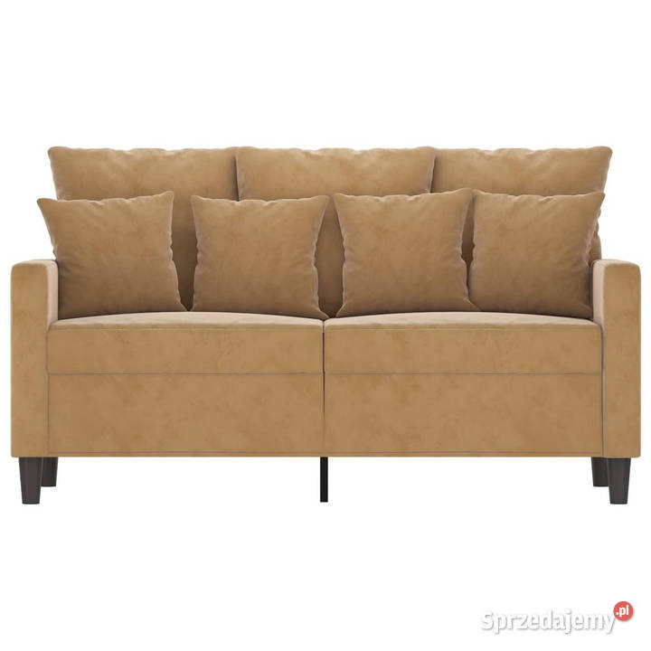 Sofa 2osobowa brązowy 120 tapicerowana aksamitem mazowieckie Warszawa