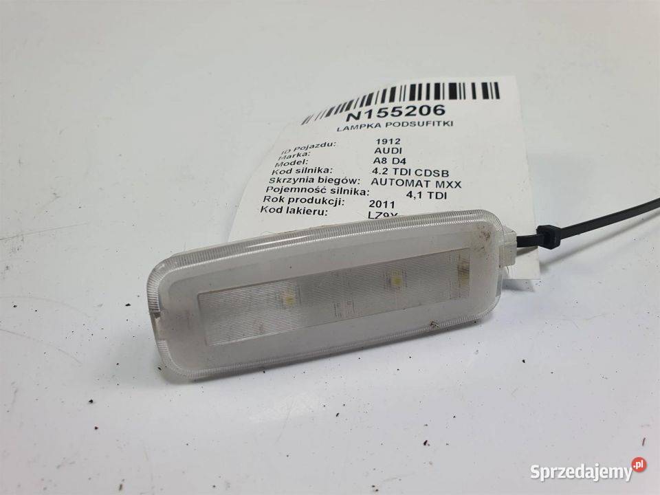 LAMPKA PODSUFITKI AUDI A8 D4 PRZED LIFT Pozostałe kujawsko-pomorskie Lipno