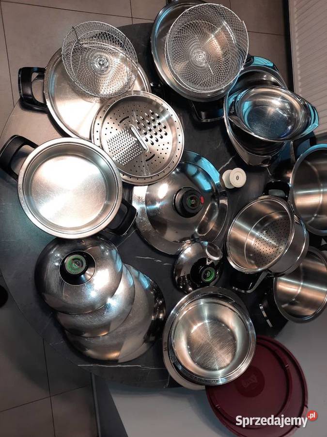 Komplet garnków AMC ze stali nierdzewnej Dom i Ogród Wrocław