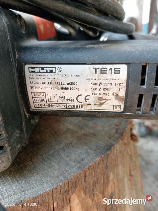 Młotowiertarka HILTI TE 15Wiertarka udarowa Tarnów sprzedam