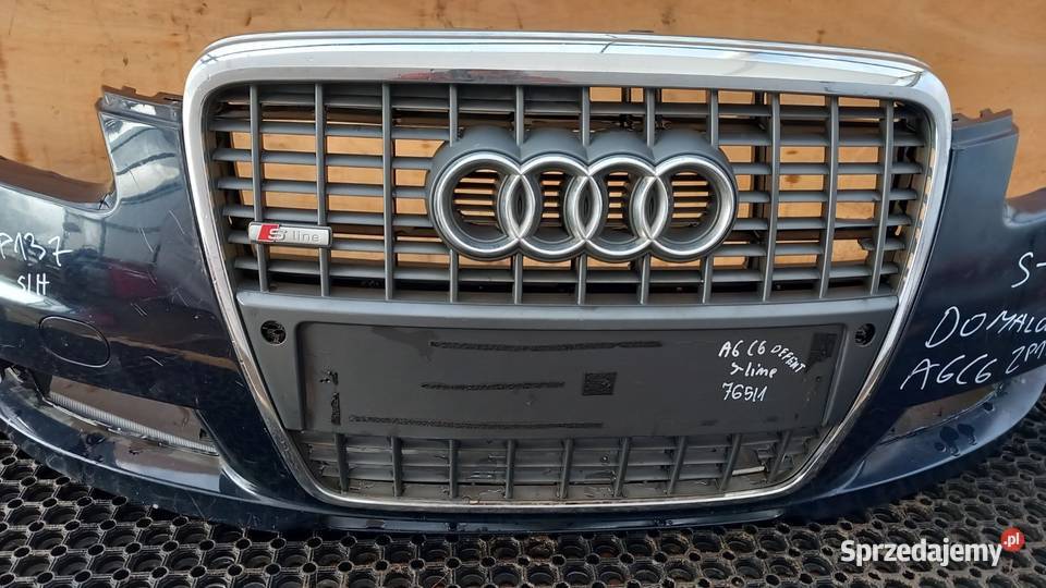 AUDI A6 C6 SLINE ZDERZAK PRZÓD SPRYSKI LZ7R Zbierkowo