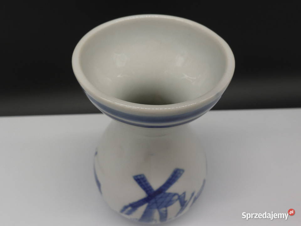 Wazon vintage holenderski niebieski z Delft Porcelana i szkło Raszków sprzedam
