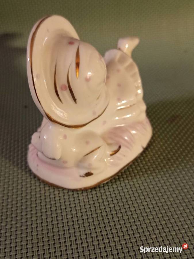 Vintage Zabytkowa Japońska figurka dziewczynki z Porcelana i szkło
