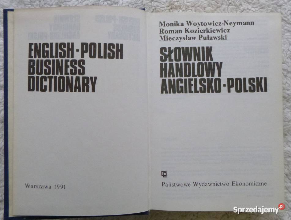 Słownik handlowy angielskopolski EnglishPolish słowniki Warszawa