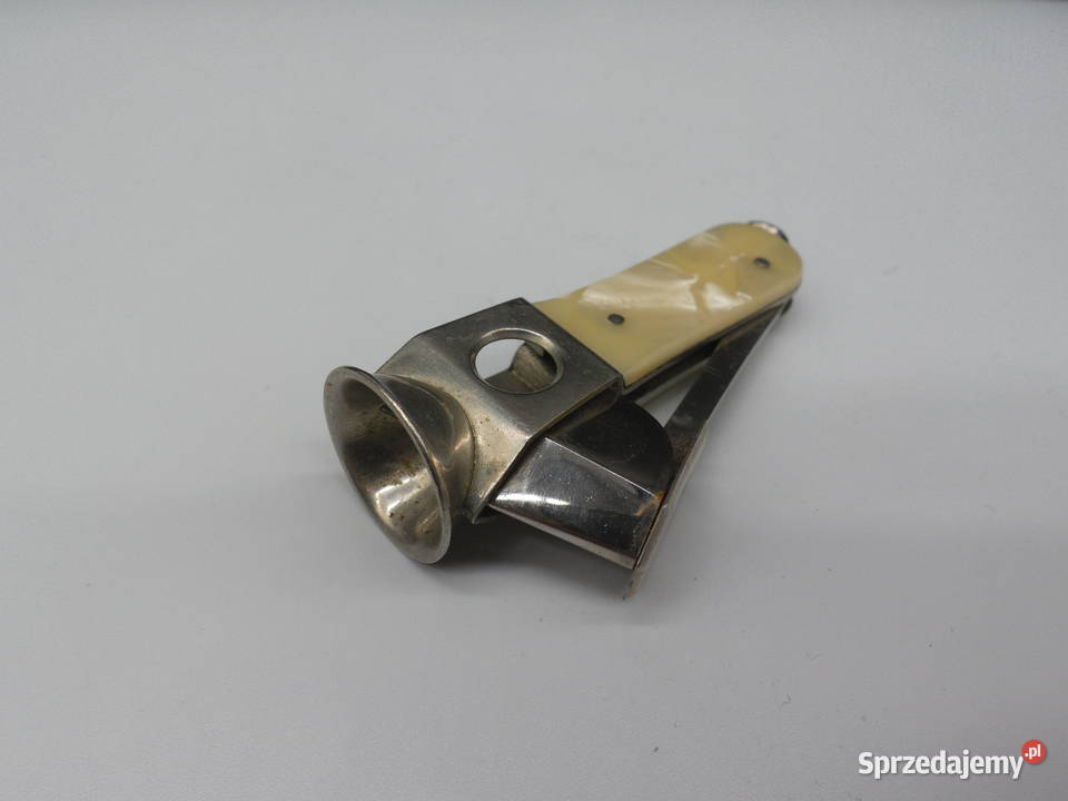 Stara Obcinarka do Cygar Vintage Masa Perłowa Porcelana i szkło Porcelana i szkło Raszków