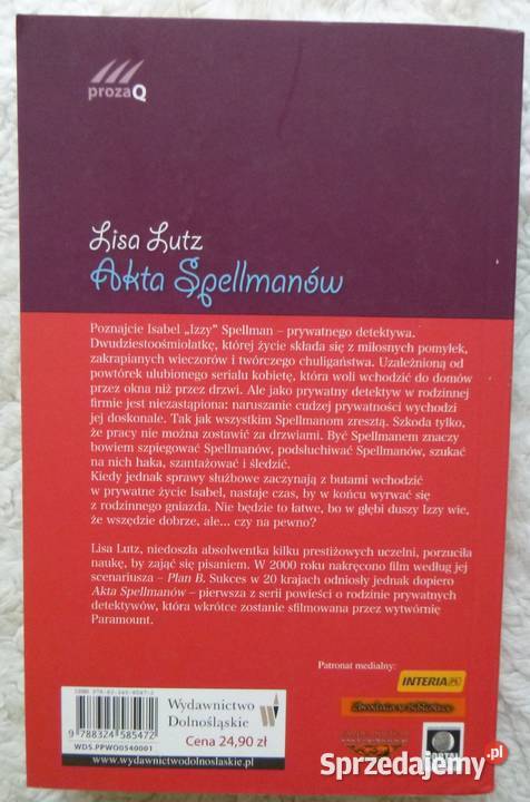 Akta Spellmanów Lisa Lutz sprzedam