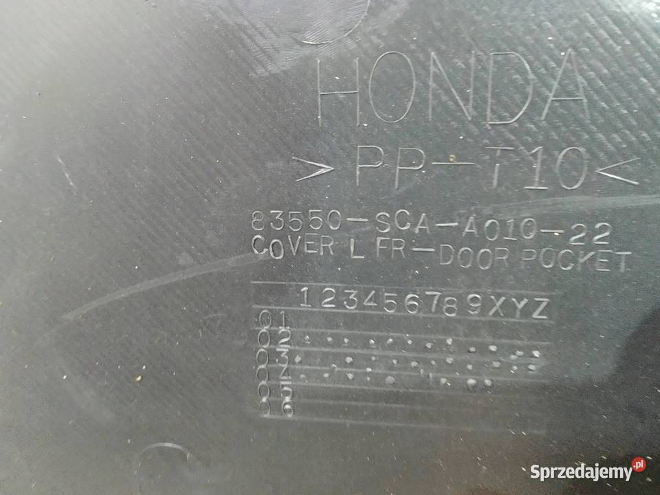 TAPICERKA BOCZEK LEWY PRAWY PRZÓD KPL Honda CRV Tapicerki samochodowe