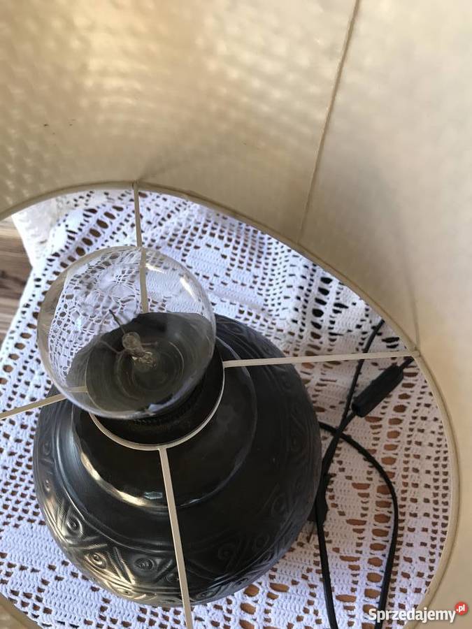 Egzotyczna przepiękna miedziana lampa lampka Bystrzyca Kłodzka