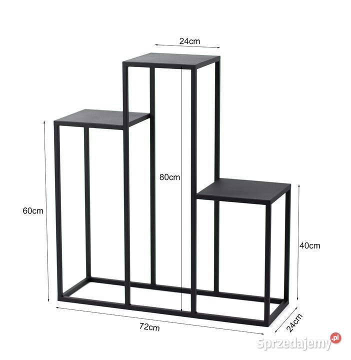 Kwietnik Metalowy Stojak na trzy kwiaty METALLO Sobienie-Jeziory