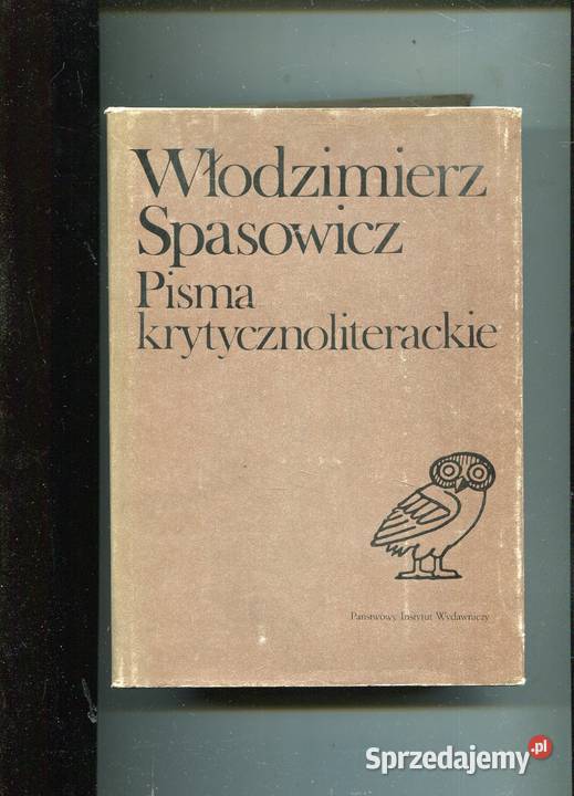 Pisma krytycznoliterackie Włodzimierz Spasowicz twarda z obwolutą Szczecin