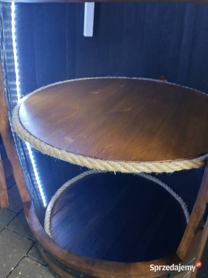 Podświetlany barek z beczki dębowej whisky Żywiec