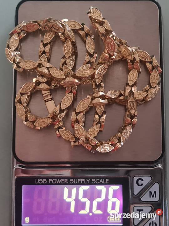 Nowy złoty łańcuszek Cartier pr585 60