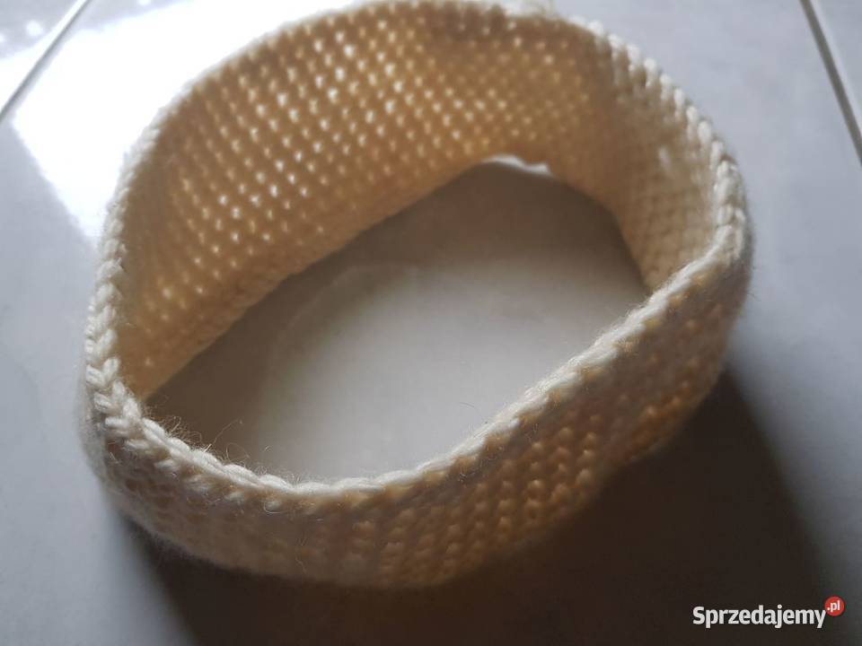 wełniana opaska na głowę ciepła zimowa nauszniki świętokrzyskie