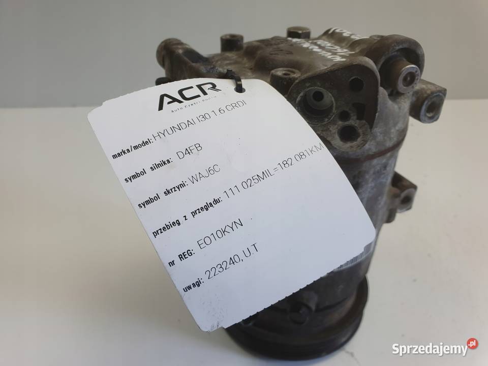 SPRĘŻARKA KLIMATYZACJI Hyundai I30 16 CRDI lubelskie Chełm