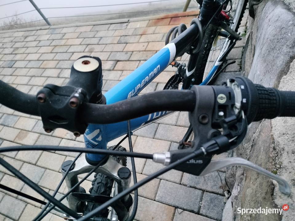 Totem superman niebiesko czarny rower górski lubelskie Urszulin