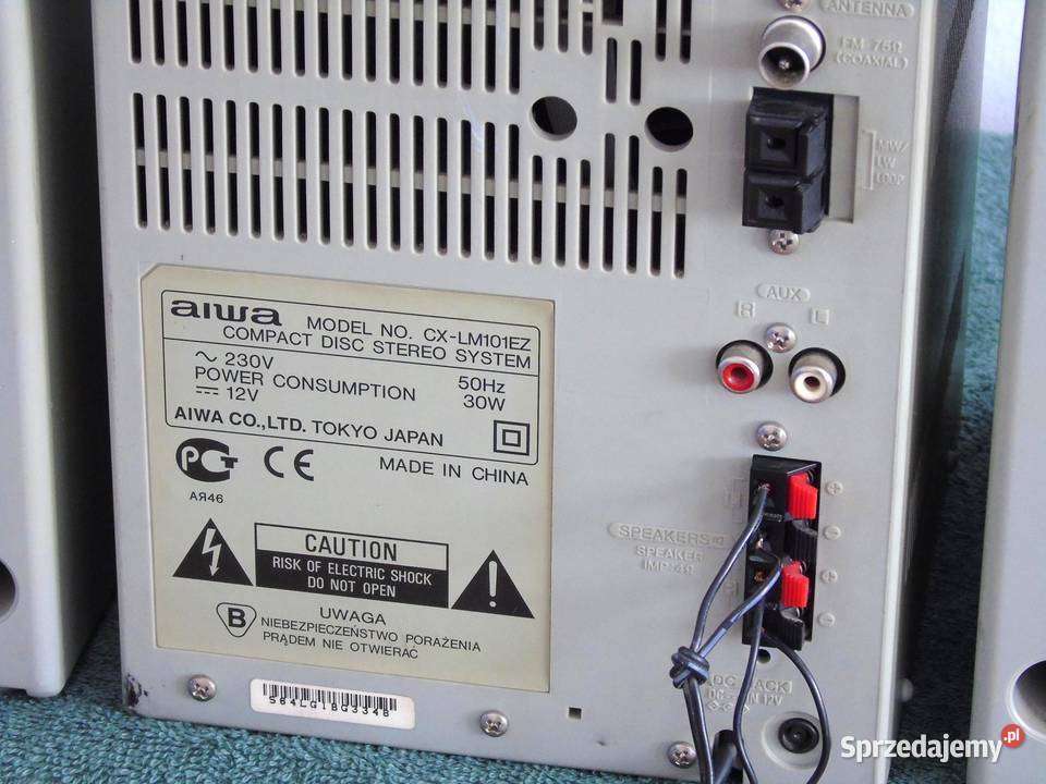 Wieża Aiwa kolumny radio AUX ładna DOSTAWA Wieże i miniwieże Elektronika Jasło