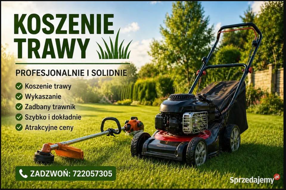 Koszenie trawy kosa spalinowa kosiarką Pozostałe Pozostałe Wieluń