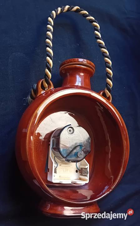 Ceramiczny zegar kwarcowy w formie karafki Koźminek sprzedam
