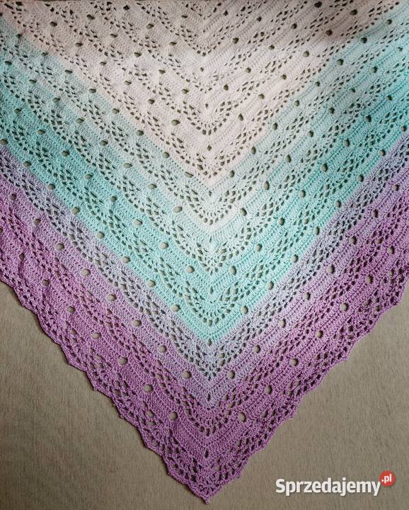 Chusta wykonana na szydełku RĘKODZIEŁO kujawsko-pomorskie