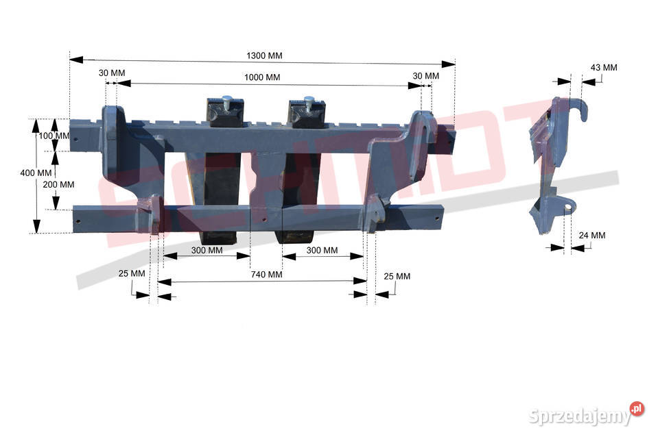 Widły do palet z ramką euro NOWE Rolnictwo Złotoryja