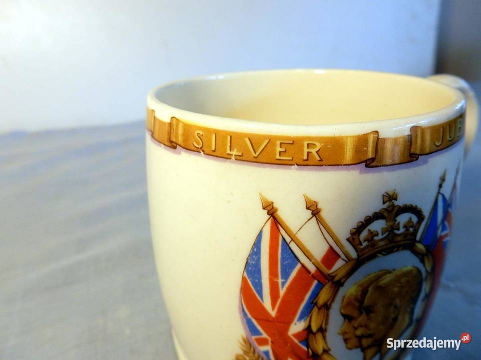 Król George V na Króla Srebrny Jubileusz 1935 Porcelana i szkło Piła