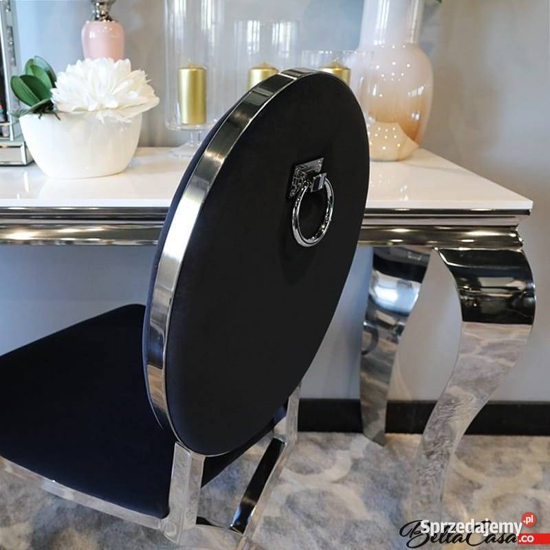 Krzesło Ludwik III glamour z kryształkami Warszawa