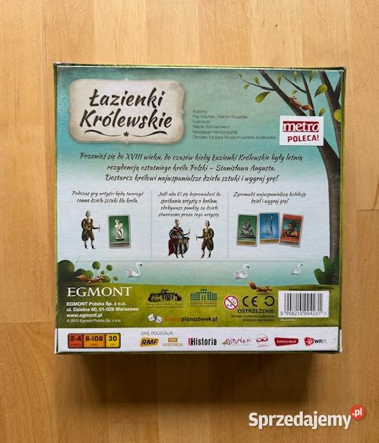 Gra planszowa Łazienki Królewskie Wiek od 8 Rodzinne Warszawa