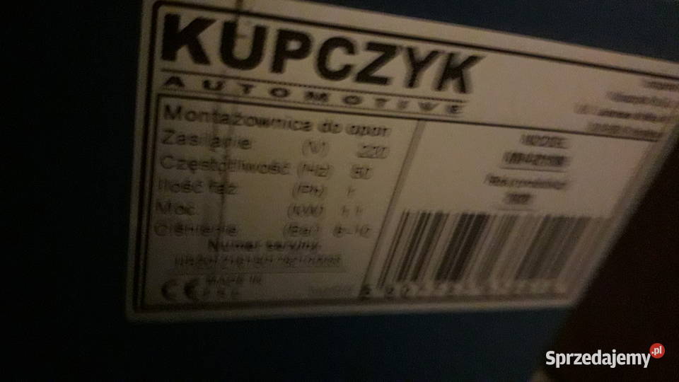 Montażownica do opon stan Pozostałe Tomaszów Lubelski sprzedam