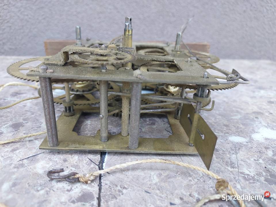 791 Mechanizm starego zegara ściennego Antyki Tczew