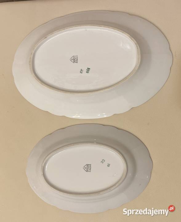 Ćmielów dwie porcelanowe patery PRL