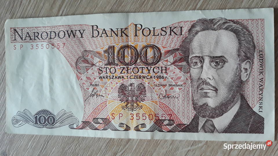 100 złotych 1VI1986 seria SP wielkopolskie sprzedam