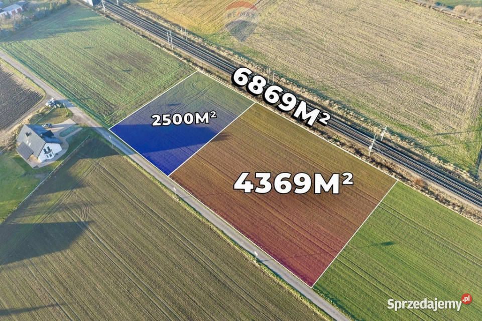Dwie działki 6859 m w pobliżu Legnicy Siedliska sprzedam