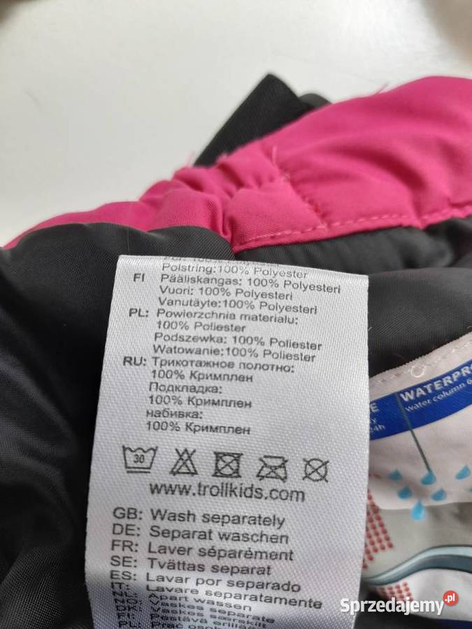 Spodnie narciarskie Trollkids M Spodnie Bogatynia