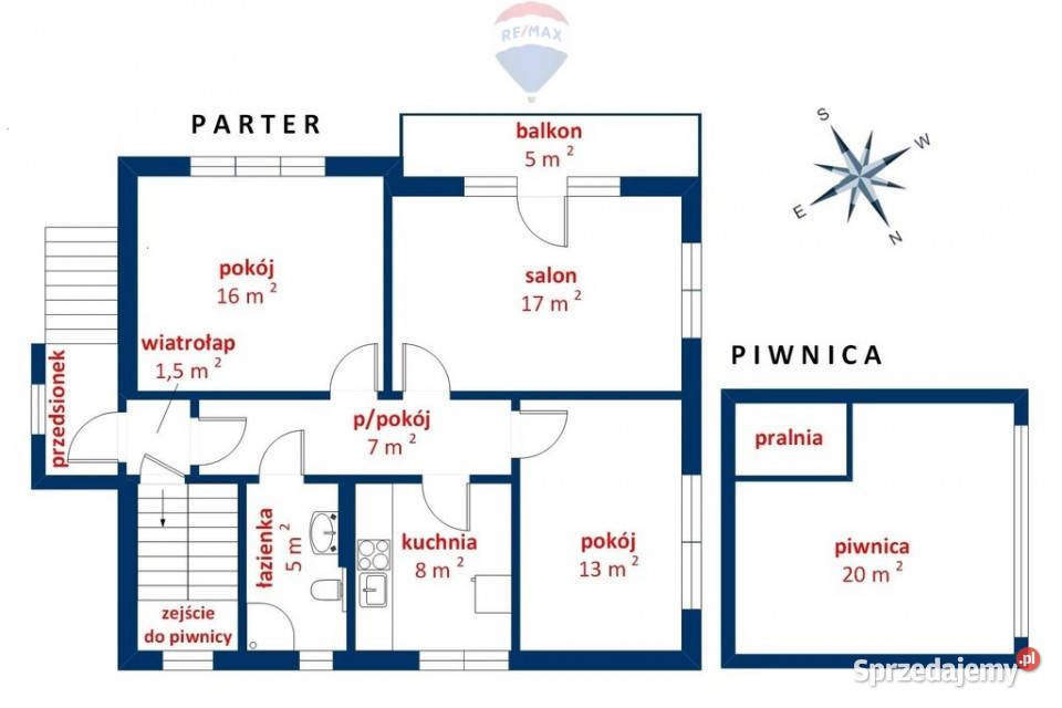 Parter domu 68m2 z balkonem i ogrodem Milanówek