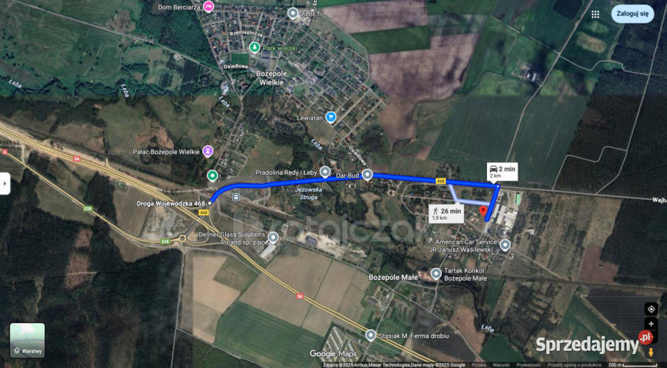 Sprzedaż działki 935m Bożepole Małe