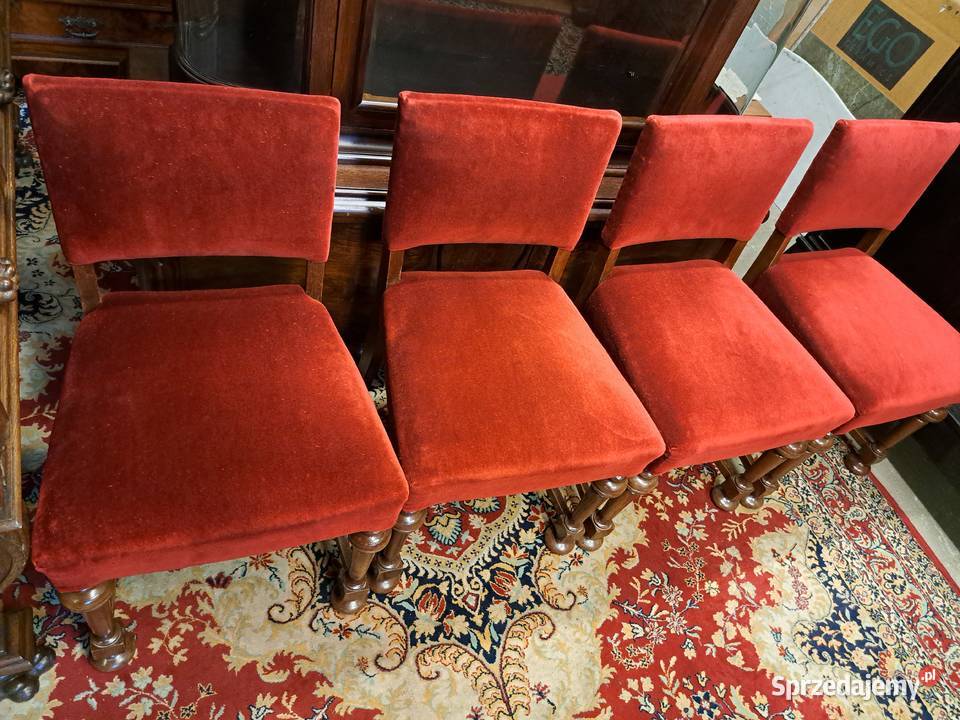 Stół secesja rozkładany krzesła zachodniopomorskie Myślibórz