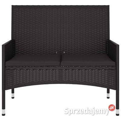 2osobowa ławka ogrodowa z poduszkami czarna mazowieckie Warszawa sprzedam