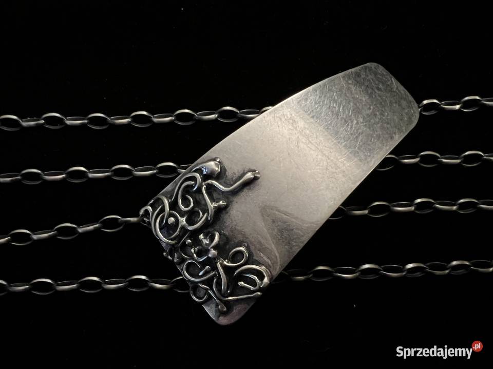 Srebrny autorski wisior z łańcuchem srebro 92t Wisiorki Warszawa