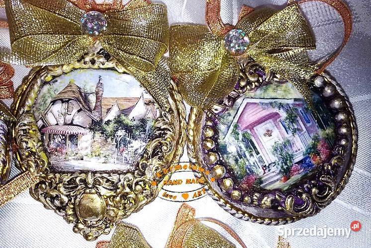 Ozdoby choinkowe komplet 10 medaliony bombki Warszawa