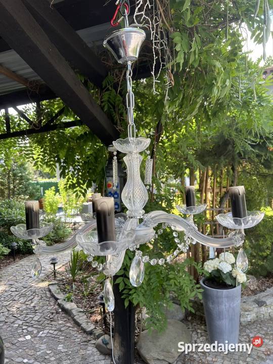 Piękny żyrandol kryształowy Lampy wiszące Żary