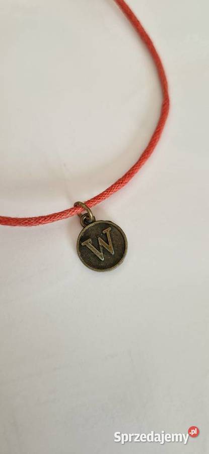 bransoletka sznurkowa czerwona litera W sprzedam