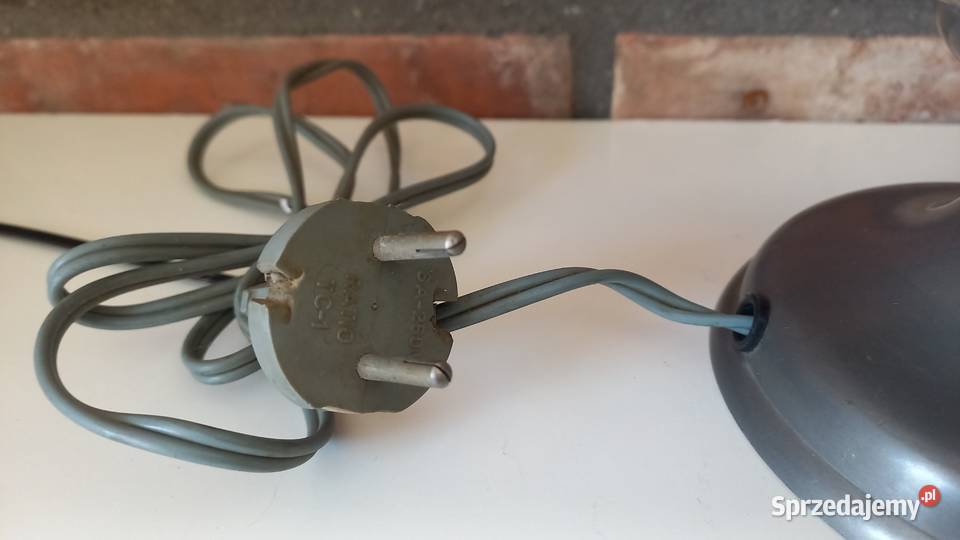 Lampka metalowa Stołowa Gabinetowa Nocna Szklany Gawroniec