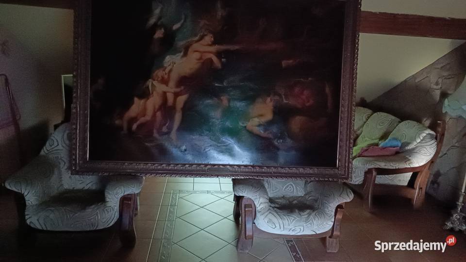 Stary potężny obraz na płótnie 270 X180 Malarstwo Nowy Sącz