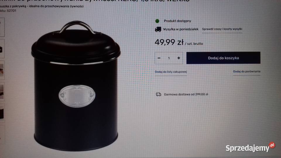pojemnik puszka do żywności niemieckiej firmy Pojemniki na żywność Warszawa