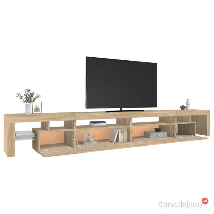 Szafka pod TV z oświetleniem LED dąb sonoma Warszawa